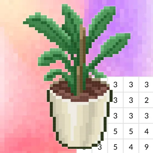 Coloring by Numbers. Pixel Rooms game thumbnail image