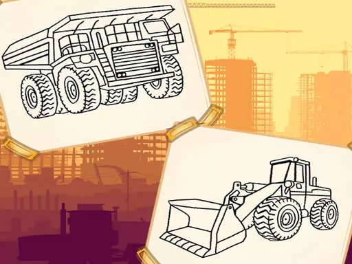 Construction Trucks Coloring - game thumbnail image