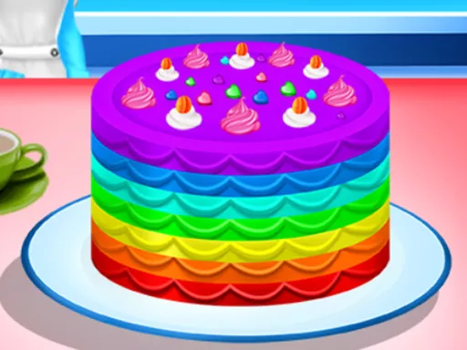Cooking Rainbow Cake - game thumbnail image