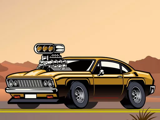 Crazy Big American Cars Memory - game thumbnail image