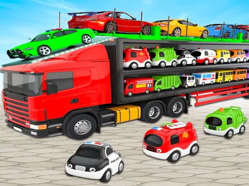Crazy Car Transport Truck Game Car Transport Trans - game thumbnail image