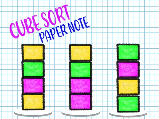 Cube Sort Paper Note - game thumbnail image