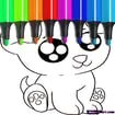 Cute Anime Animals Coloring Pages game thumbnail image