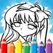 Cute Anime Face Girls Coloring Pages game thumbnail image