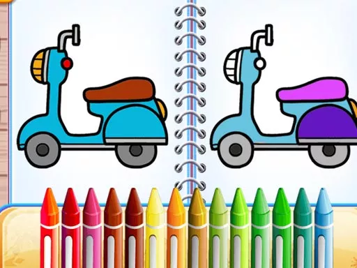 Cute Bike Coloring Book - game thumbnail image
