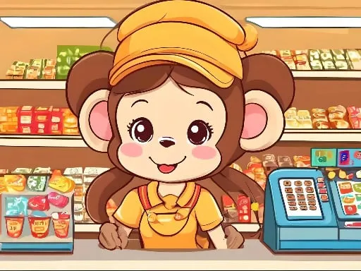Cute Monkey Mart  game thumbnail image