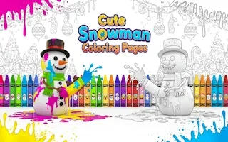 Cute Snowman Coloring Pages - game thumbnail image