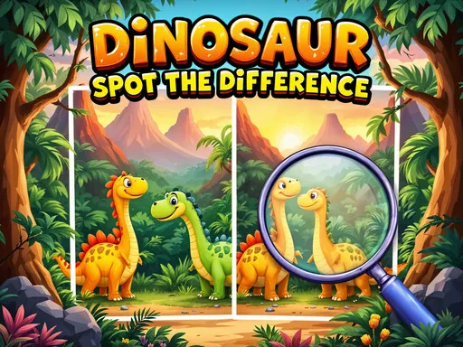 Dinosaur Spot The Difference game thumbnail image