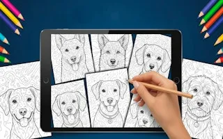 Dog Coloring Book for Adults - game thumbnail image