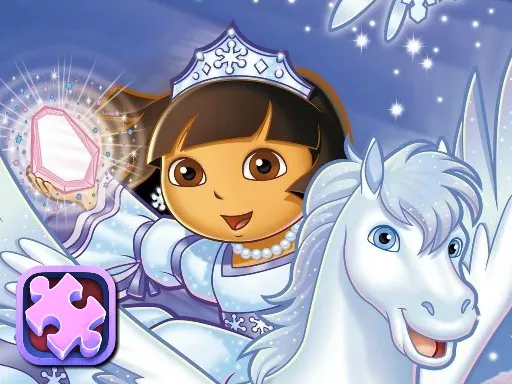 Dora Winter Holiday Puzzles - game thumbnail image