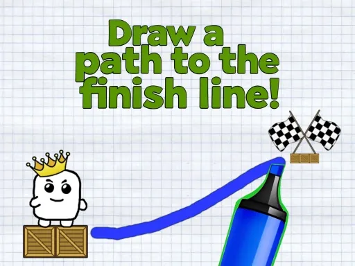 Draw a path to the finish line! - game thumbnail image