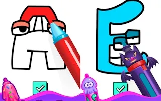 Draw and Color the Alphabet Letters - game thumbnail image