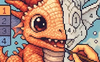 Draw picture by numbers. Pixel Art. - game thumbnail image