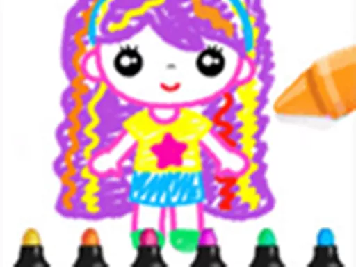 Drawing Games For Girls - Color And Glitter - game thumbnail image
