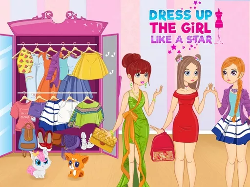 Dress Up The Girl Like A Star - game thumbnail image