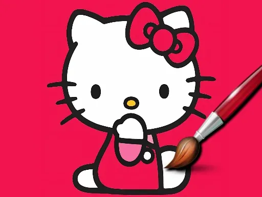 Easy Coloring Kitty game thumbnail image