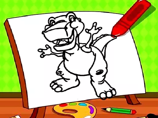 Easy Kids Coloring Dinosaur - game thumbnail image