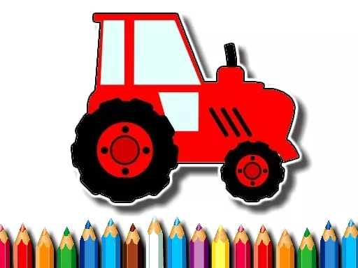 Easy Kids Coloring Tractor - game thumbnail image