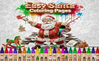 Easy Santa Coloring Pages - game thumbnail image