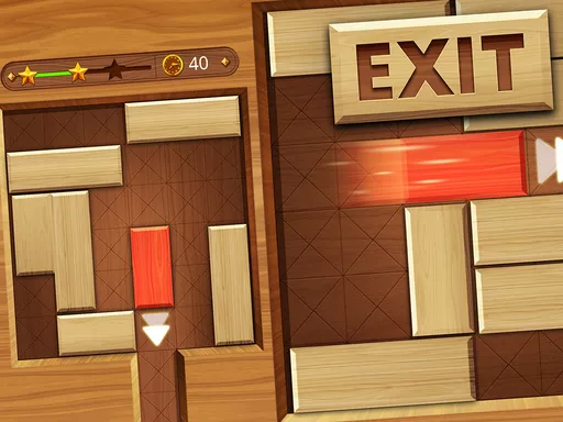 EXIT unblock red wood block - game thumbnail image