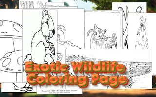 Exotic Wildlife Coloring Page - game thumbnail image