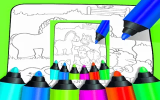 Farm Animals Coloring For Kids - game thumbnail image