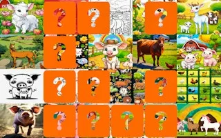 Farm Animals Memory Cards - game thumbnail image