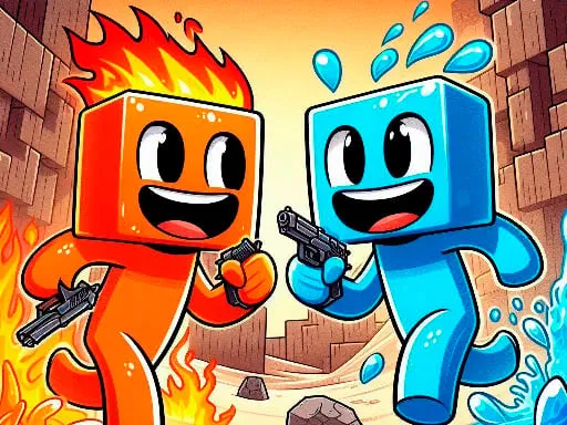 Fire and Water Blockman game thumbnail image