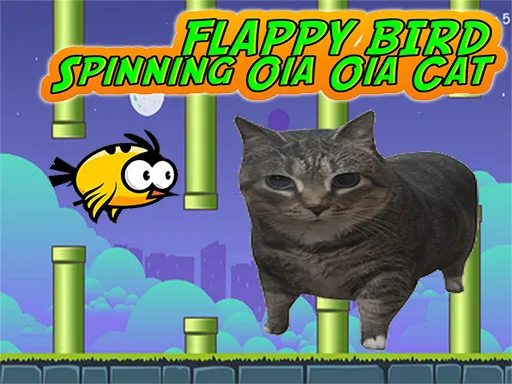 Flappy Bird Spinning oia oia Cat - game thumbnail image