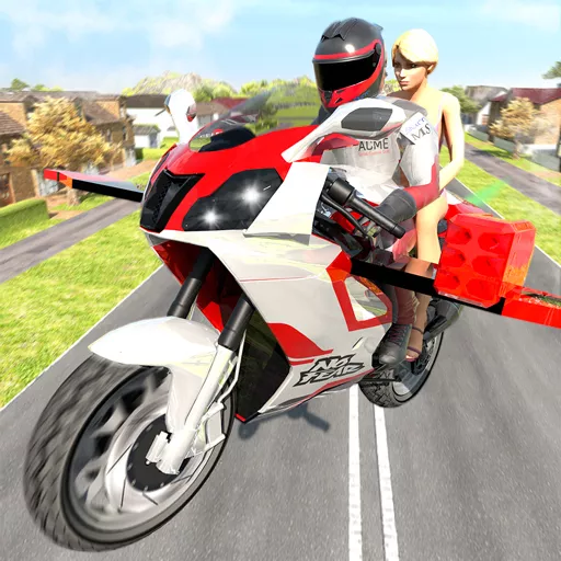 FLYING MOTORBIKE DRIVING SIMULATOR - game thumbnail image