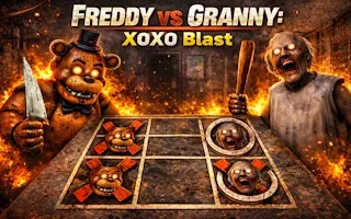 Freddy vs Granny XoXo Blast - game thumbnail image