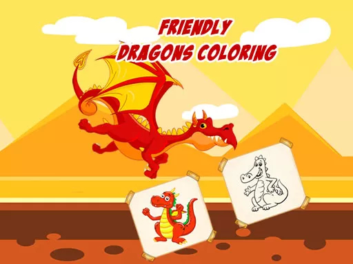 Friendly Dragons Coloring - game thumbnail image