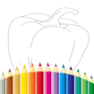 Fruits And Vegetables Coloring For Kids Printable game thumbnail image