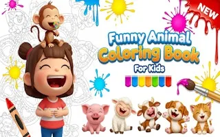 Funny Animal Coloring Book for Kids - game thumbnail image