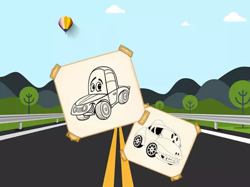 Funny Cars For Kids Coloring - game thumbnail image