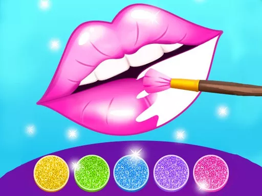 Glitter Lips Coloring Game - game thumbnail image