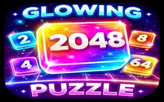 Glowing 2048 Puzzle - game thumbnail image