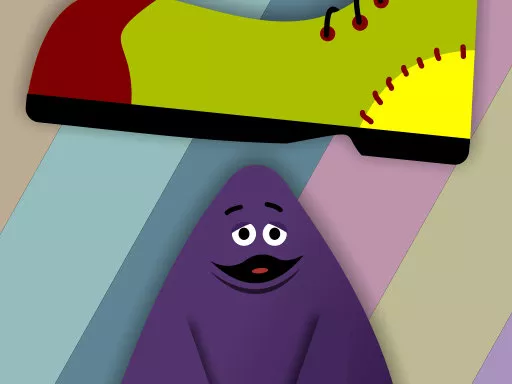 Grimace vs giant clown shoes - game thumbnail image