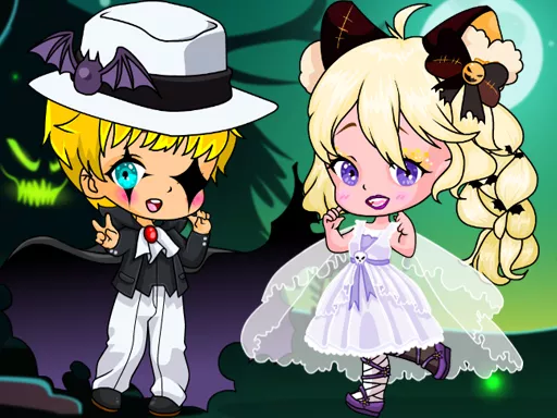 Halloween Chibi Couple - game thumbnail image