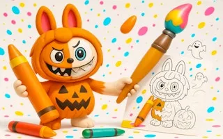 Halloween Labubu Coloring & Drawing Game - game thumbnail image