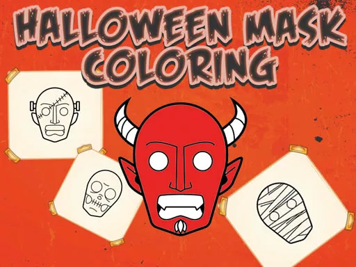 Halloween Mask Coloring Book - game thumbnail image