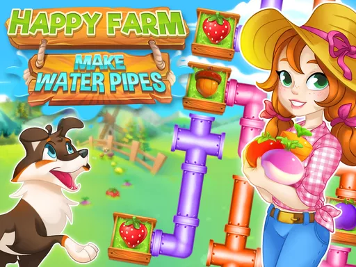 Happy farm make water pipes - game thumbnail image