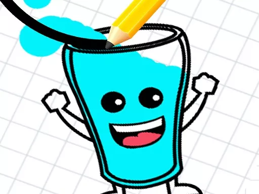 Happy Glass : Fill the Glass by Draw Lines - game thumbnail image