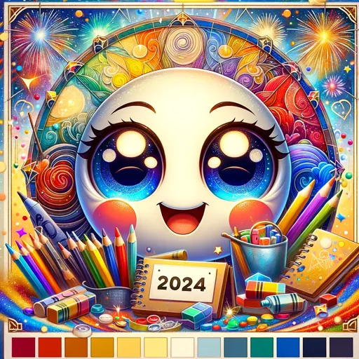 Happy New Year 2024 Coloring Game game thumbnail image