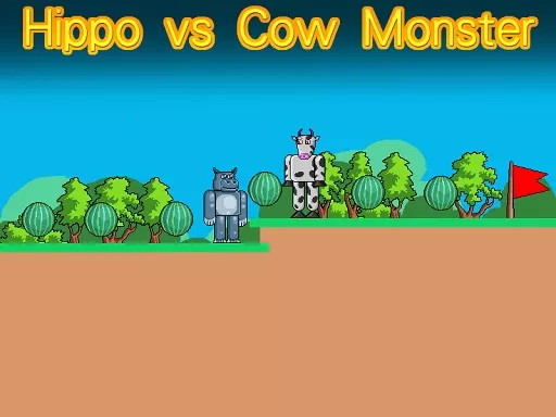 Hippo vs Cow Monster - game thumbnail image