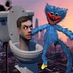 Huggy Wuggy Run From Skibidi Toilet game thumbnail image