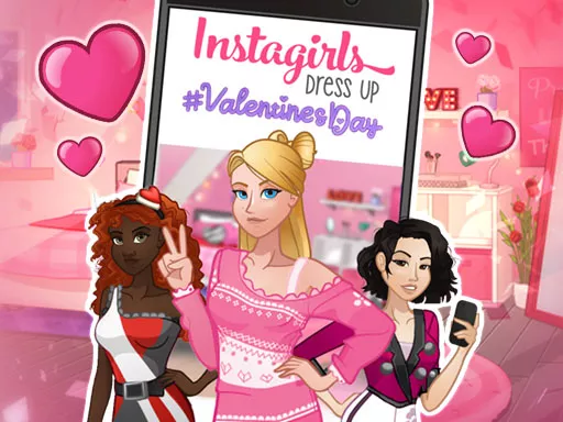 INSTAGIRLS VALENTINES DRESS UP (DCMA) - game thumbnail image