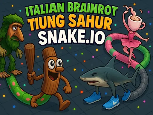Italian Brainrot Tung Sahur Snake.io game thumbnail image