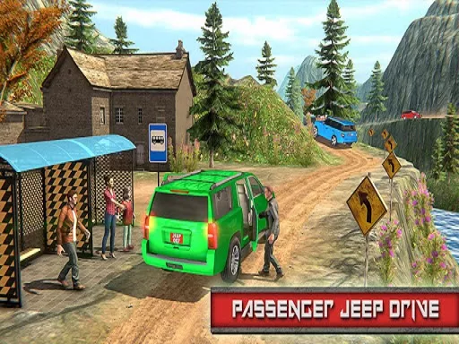 Jeep Passeger Offroad Mountain Simulation Game - game thumbnail image