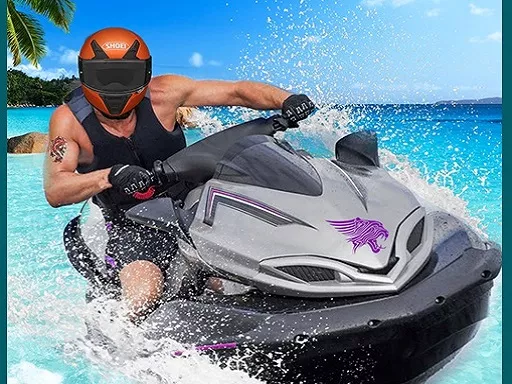Jetsky Power Boat Water Racing Stunts Game - game thumbnail image